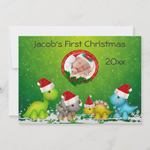 Festividades O primeiro Cartão com fotos dos dinossauros de Na