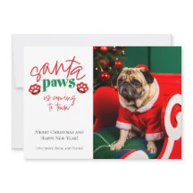 O Santa Patas Está Chegando ao Cartão de Férias de