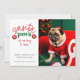Festividades O Santa Patas Está Chegando ao Cartão de Férias de