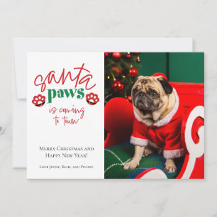 Festividades O Santa Patas Está Chegando ao Cartão de Férias de