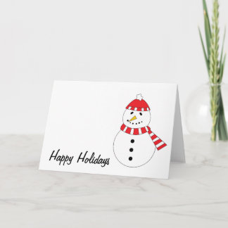 Festividades O vermelho do boneco de neve veste o cartão do