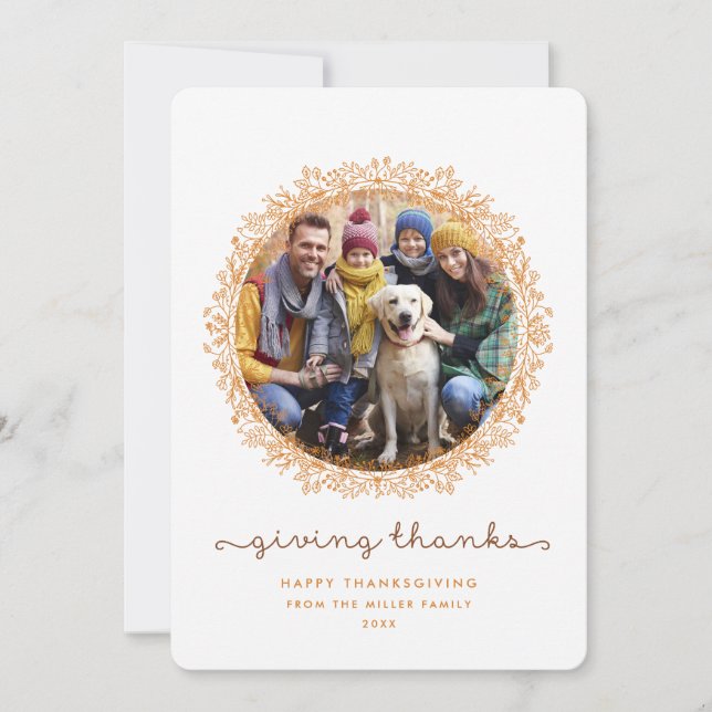 Festividades Oferecendo Obrigados Fim do Cartão com fotos de Aç (Frente)