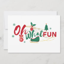 Oh Que Divertido - Cartão de Saudação de Natal