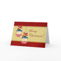 Ornamentos Patrióticos Cartão de Saudação de Natal