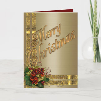 Festividades Ouro de cartão de elegância de Natal e vitoriano v
