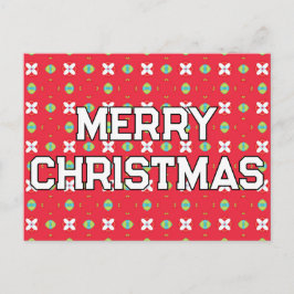 Festividades Padrão Geométrico de Natal - Cartão Postal de Féri