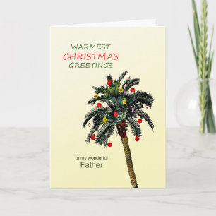 Festividades Padre Natal Palm Tree - Cartão de Férias