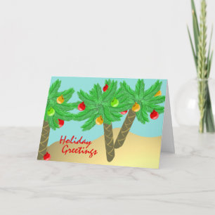 Festividades Palm Trees/ Cartão de Férias de Jolly