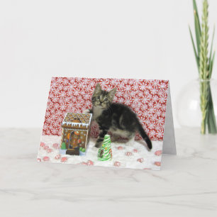 Festividades Pão de Bandido - Cartão de Natal Gato / Kitten