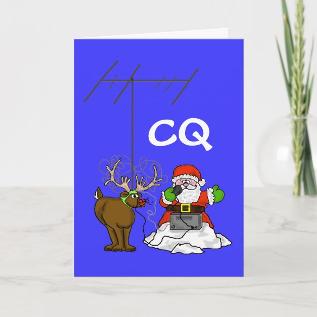 Festividades Papai noel & cartão de Natal de Rudolph - (Frente)