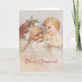 Festividades Papai Noel e bebê pelo cartão da dobra de Raphael