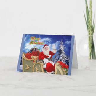 Festividades Papai Noel e seu Cartão de Natal de Furões