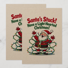 Festividades Papai Noel Está Preso Cartão de Natal Engraçado