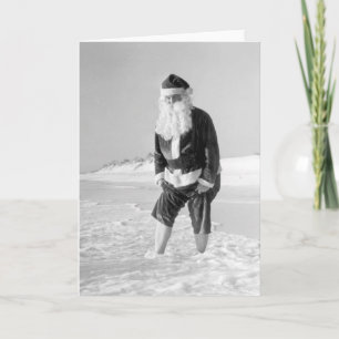 Festividades Papai Noel no Cartão de Praia
