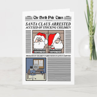Festividades Papai Noel Prendeu Cartão de Natal
