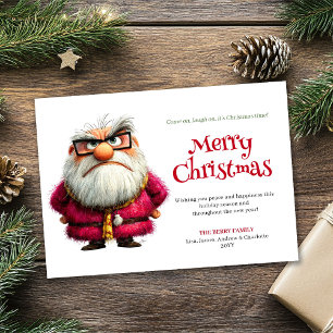 Festividades Papai Noel zangado cartão de Natal digital caprich