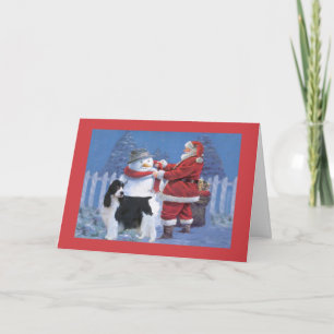 Festividades Papais noeis de Cartão de Natal Inglês Springer Sp