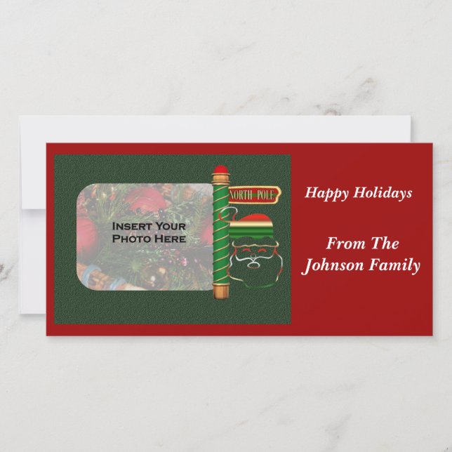 Festividades Papais noeis de Natal voltam para o Cartão com fot (Frente)