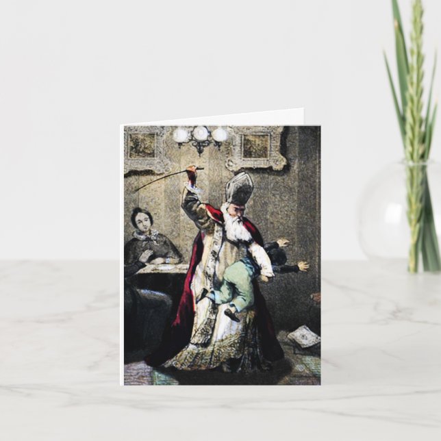 Festividades Papais noeis Disciplina Cartão de Natal para Crian (Frente)