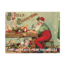 Papais noeis em seu Cartão postal Vintage Toys de 