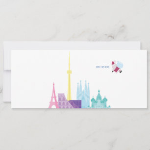 Festividades Papais noeis Engraçados Cartão de Viagem de Natal 