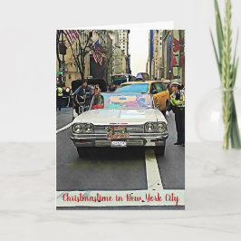 Festividades Papais noeis no cartão de Natal Nova Iorque