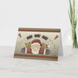 Festividades Papais noeis & Reindeer HO Cartão de Natal HO