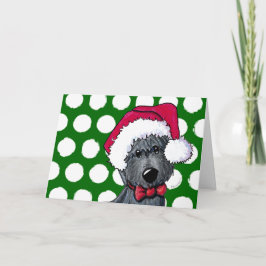 Festividades Papais noeis Scottie Dog Cartão de Natal