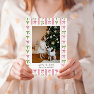 Festividades Papel De Parede De Laços Rosa E Verde Foto Cartão 