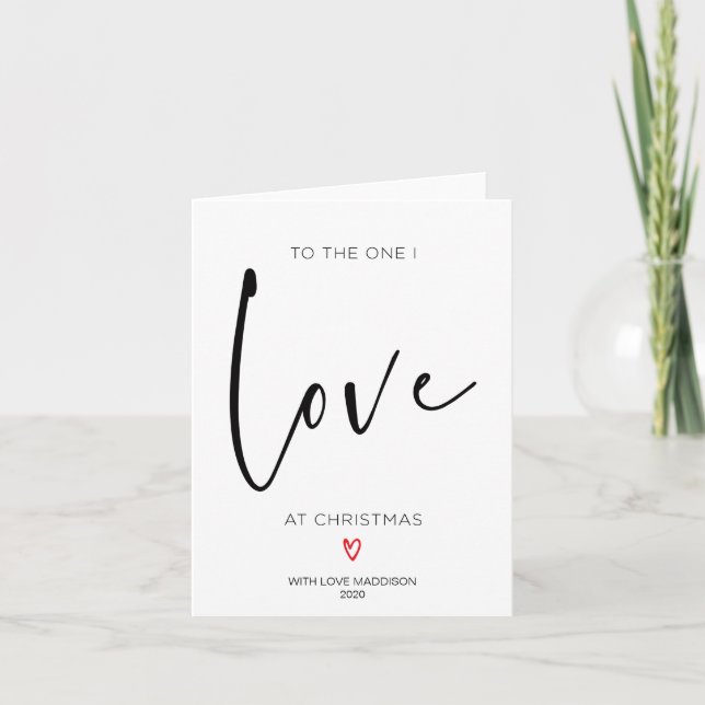 Festividades Para aquele que eu amo, cartão de Natal para o noi (Frente)