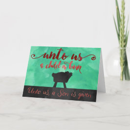 Festividades Para nós, uma criança é um cartão de Natal nascer