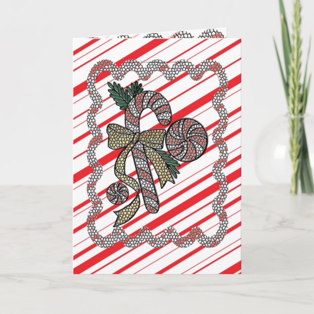 Festividades Parte dianteira do cartão do bastão de doces do (Frente)