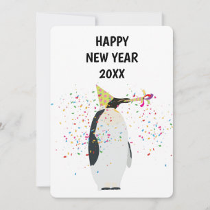 Festividades Partilha de pinguins - Cartão de Anos novos de F