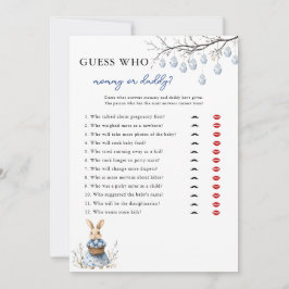 Festividades Páscoa Chinoiserie Adivinha Quem Cartão De Jogo De