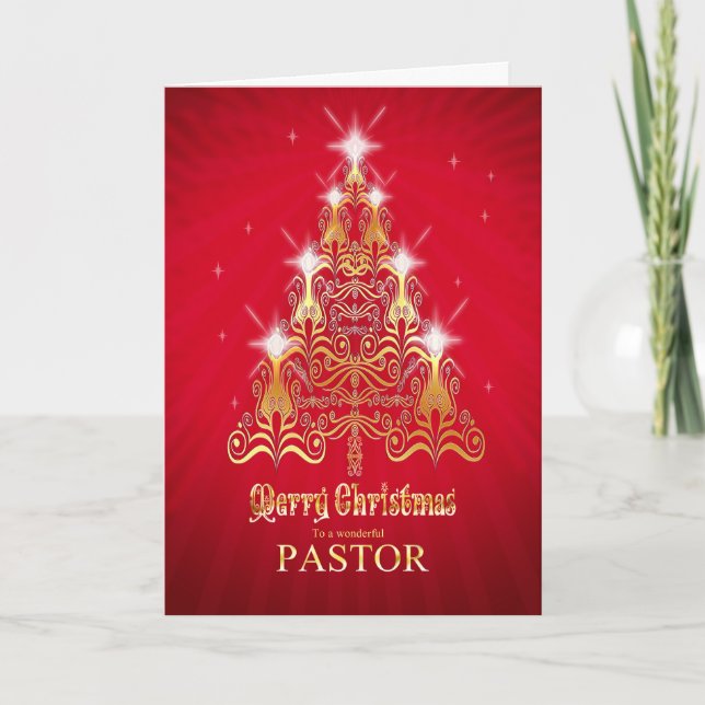Festividades Pastor, cartão de Natal da árvore de Natal (Frente)
