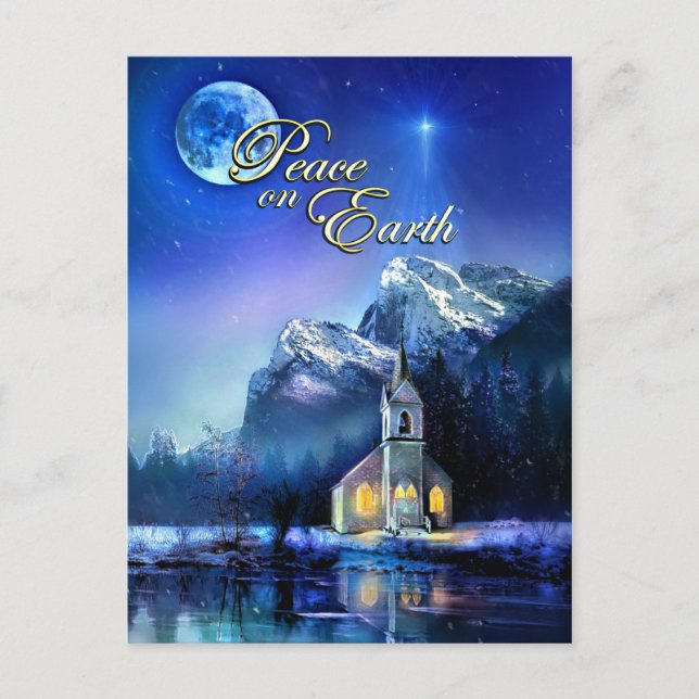 Festividades Paz na Terra Estrela de Natal e Cartão Postal de I (Frente)