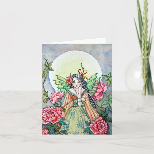 Festividades Peony Dawn Fairy - Cartão de Vazio (Frente)