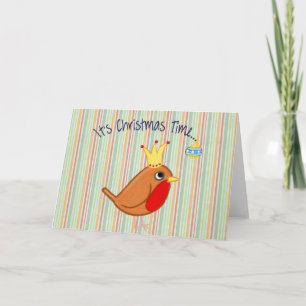 Festividades Pequeno Cartão de Saudação de Natal de Birdie