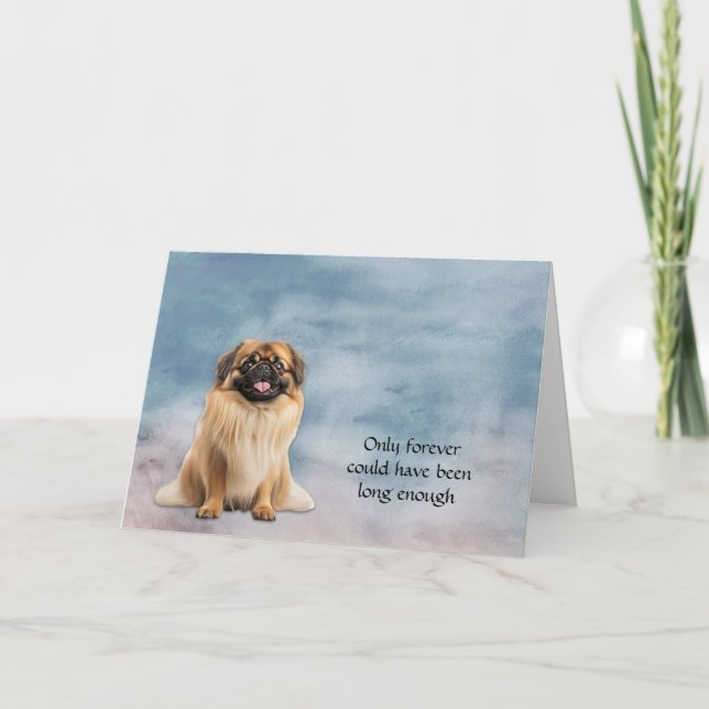 Festividades Perda de Cartão de condolências de Cachorro Peking (Frente)