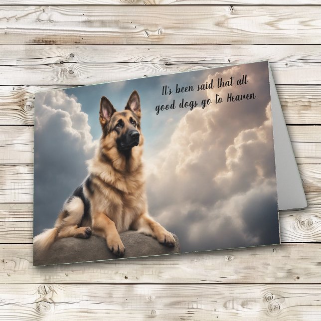 Festividades Perda de German shepherd Cachorro Céu Cartão de co (Criador carregado)