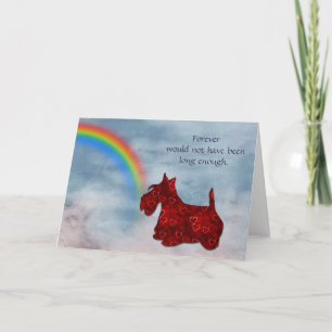 Festividades Perda de Scottie Hearts Rainbow Cartão de condolên