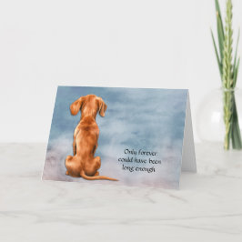 Festividades Perda de Vizsla Dog Cartão de condolências