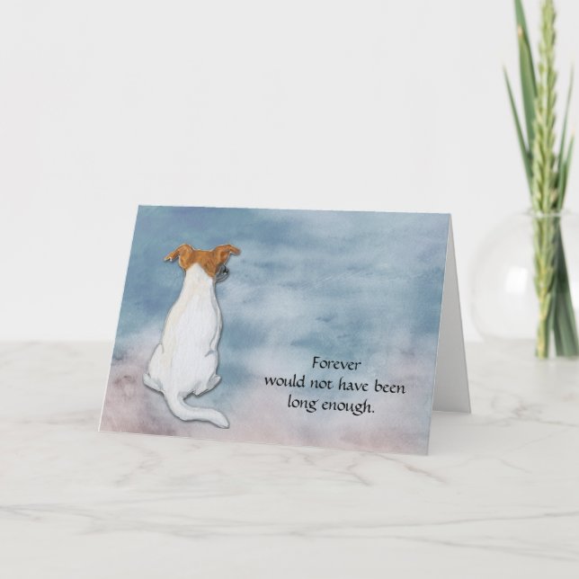 Festividades Perda do Cartão de condolências de Jack Russell Te (Frente)