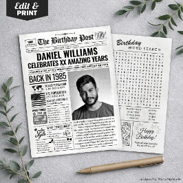 Festividades Personalizado de volta em cartão de aniversário de