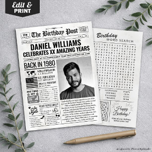 Festividades Personalizado de volta em cartão de aniversário de