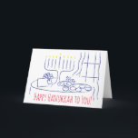 Festividades Personalizar Cartão de Saudação Hanukkah<br><div class="desc">Um Cartão de Saudação Hanukkah para personalizar. Basta escolher seu tamanho de fonte,  estilo,  cor e texto favoritos para personalizar este cartão,  dentro e para fora. Obrigados para parar e comprar. Feliz Chanukah/Hanukkah!!</div>