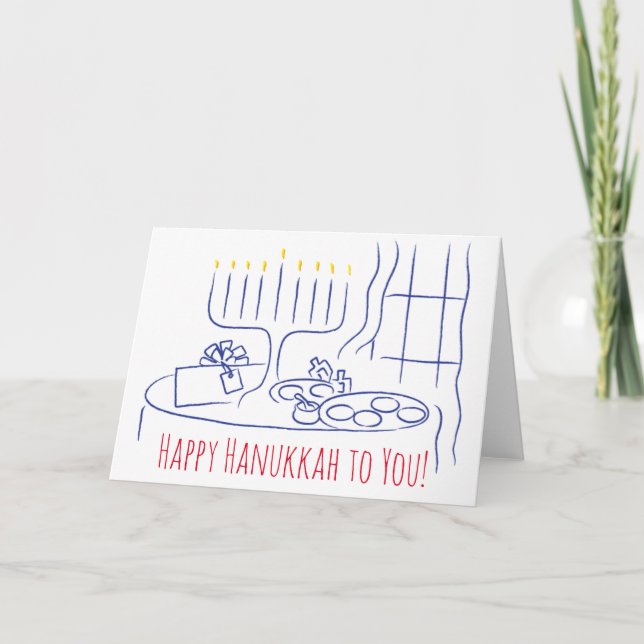 Festividades Personalizar Cartão de Saudação Hanukkah (Frente)