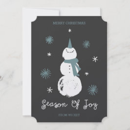 Festividades Personalize! Estação De Snowman Do Cartão De Féria