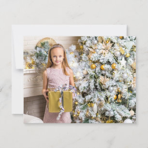 Festividades Personalize este Cartão de Natal de Arco Dourado