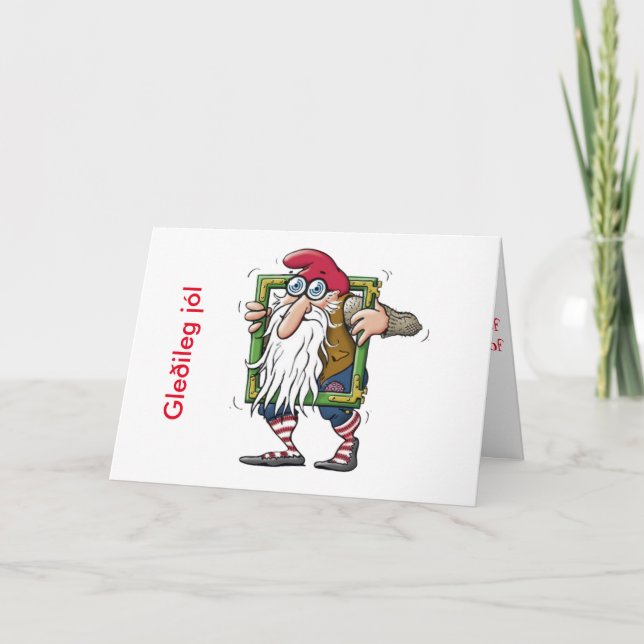 Festividades Personalize seu cartão de Natal islandês (Frente)